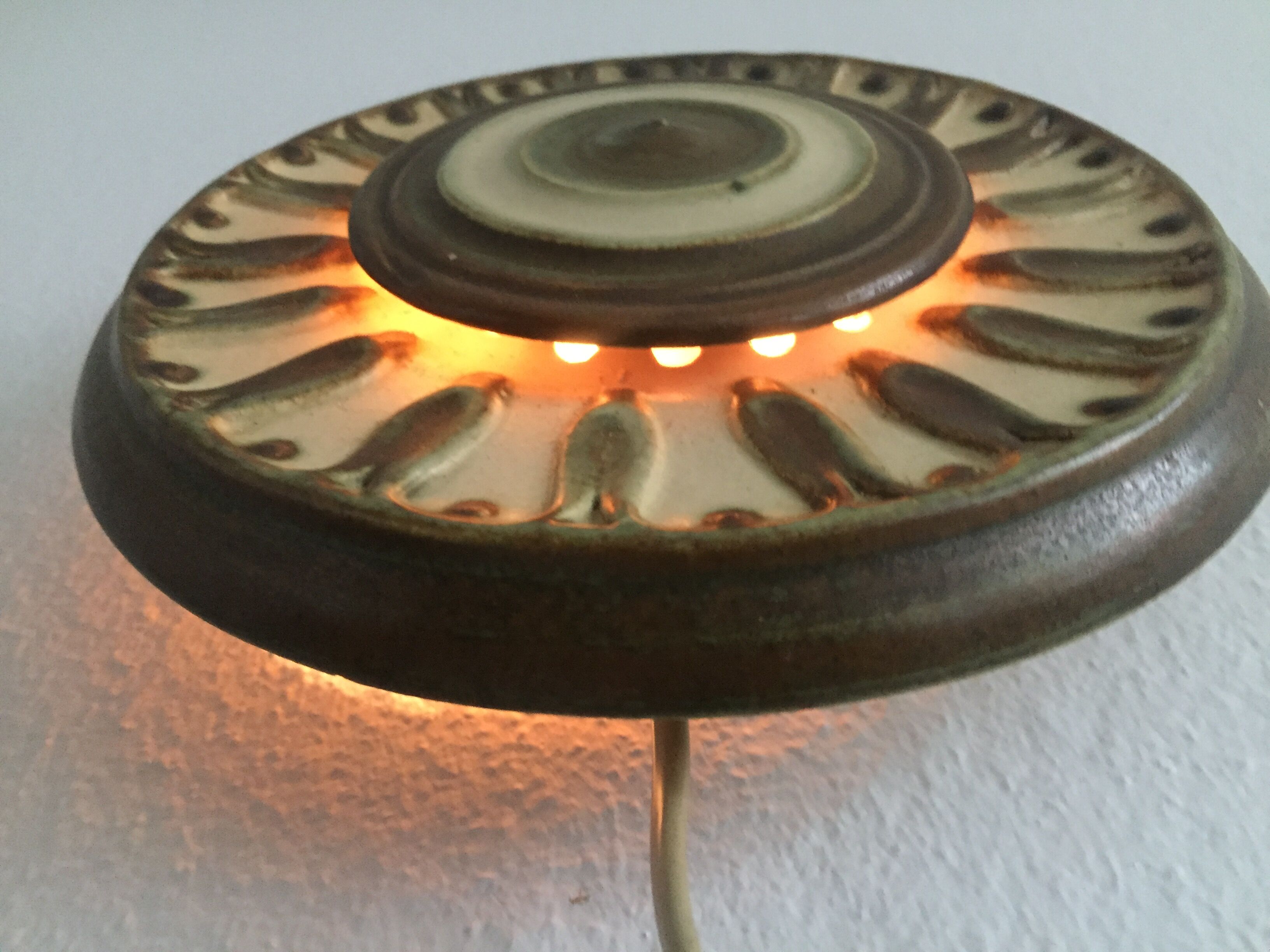 Danish ceramic wall lamp 1960