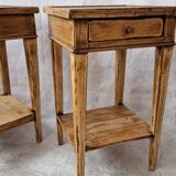 Paire de chevet en bois clair