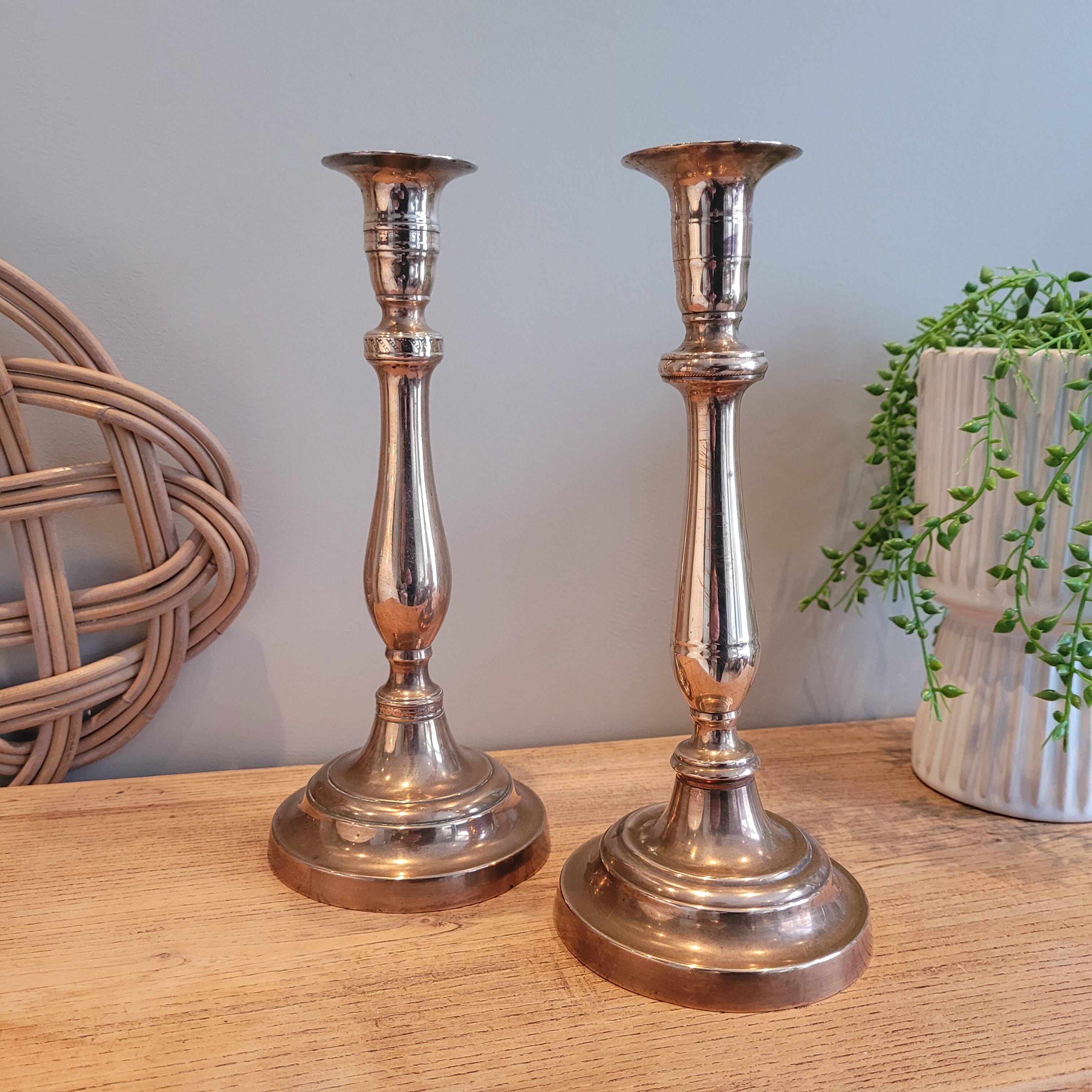 La Redoute x Selency pair of brass candlesticks18