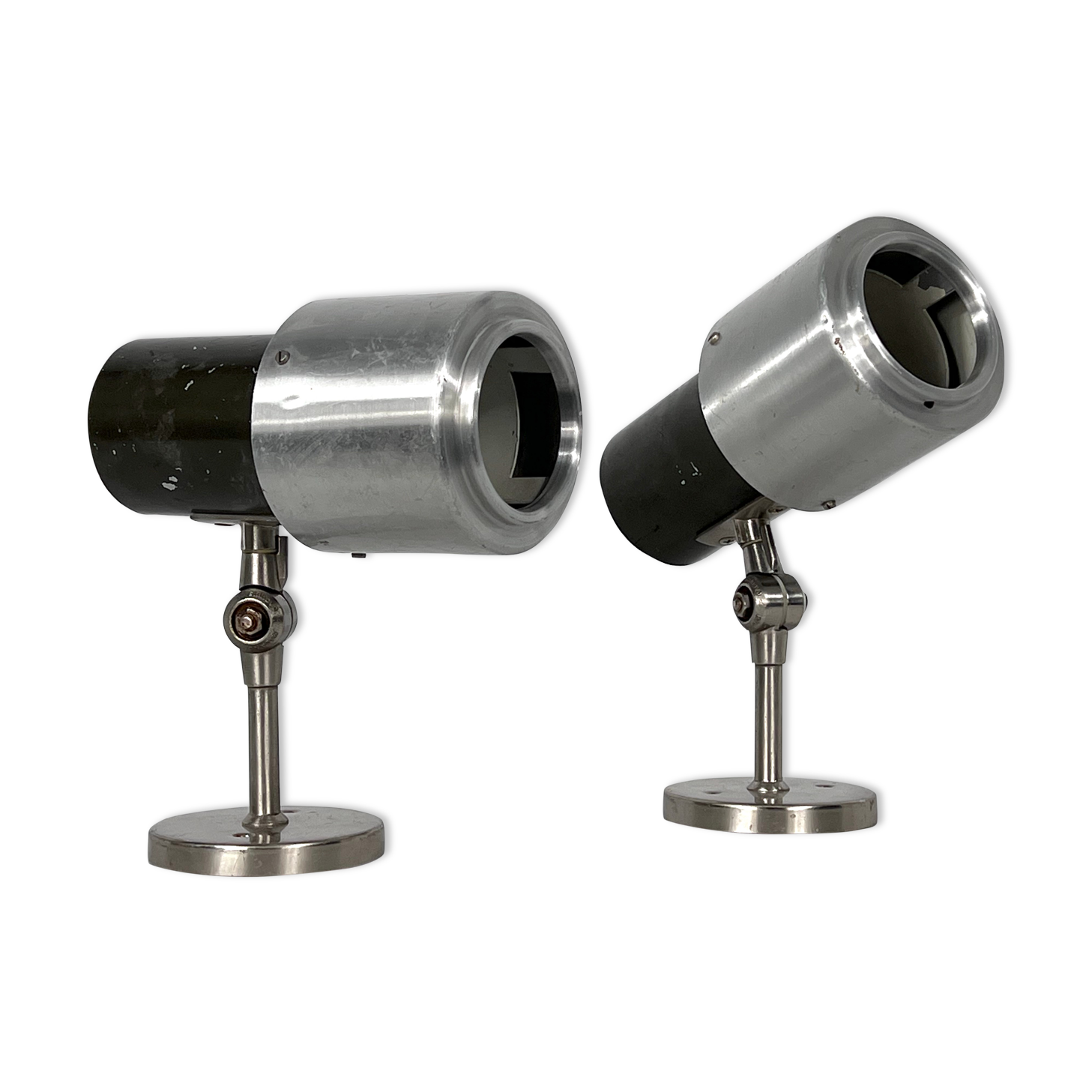 Pair of Stilnovo adjustable sconces or spotlights, Italy 1950