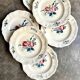6 flat plates in Digoin Sarreguemines earthenware, "Yann" service