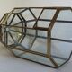 Indoor greenhouse-terrarium in brass
