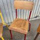 Set of 6 mismatched school chairs multicolor industrial vintage school community mullca dela