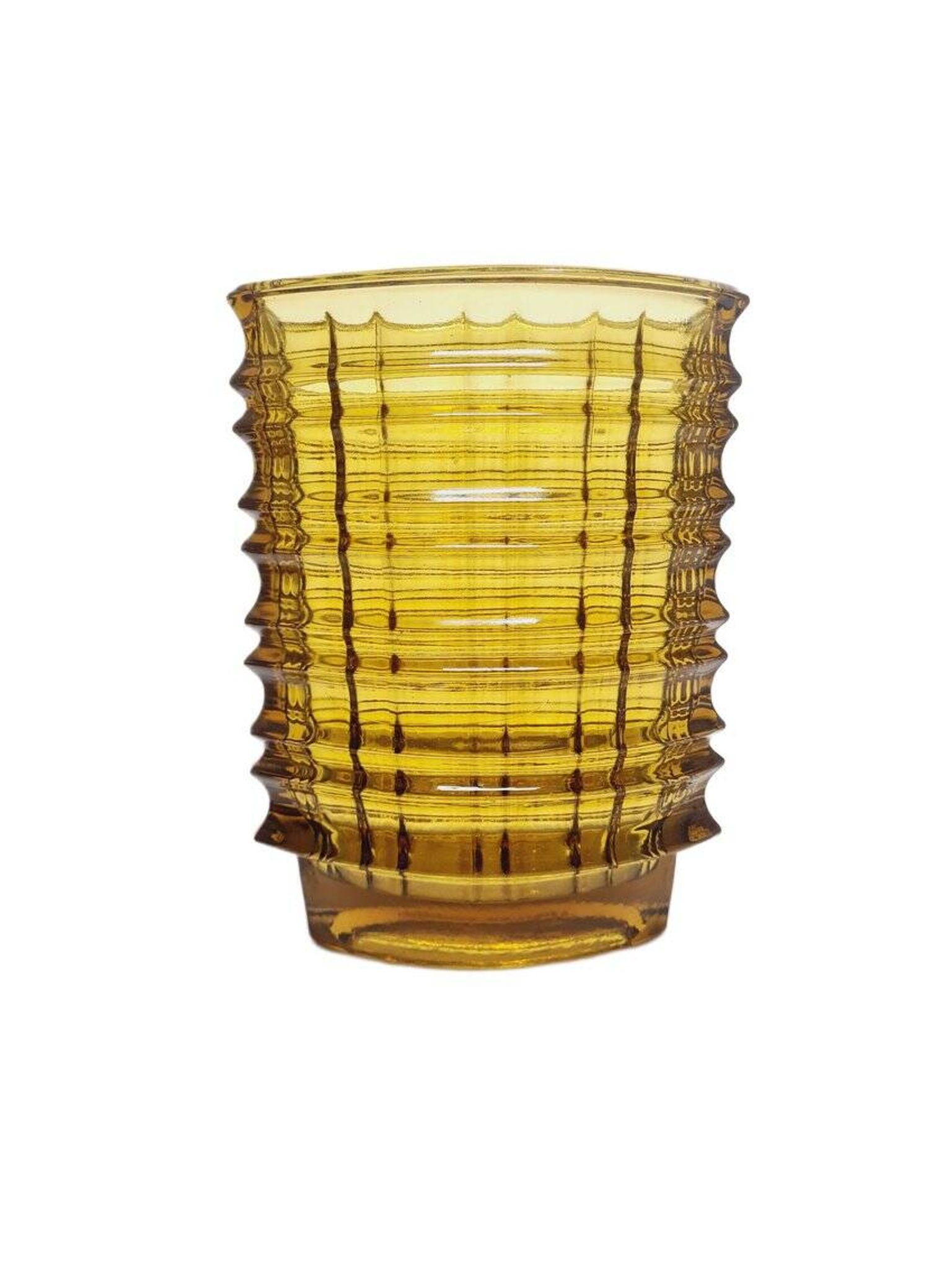 New Look Optical Vase by Jan Sylwester Drost for Ząbkowice Glassworks, 1970s