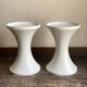 Pair of bedside tables 1970 Space Age in white ABS