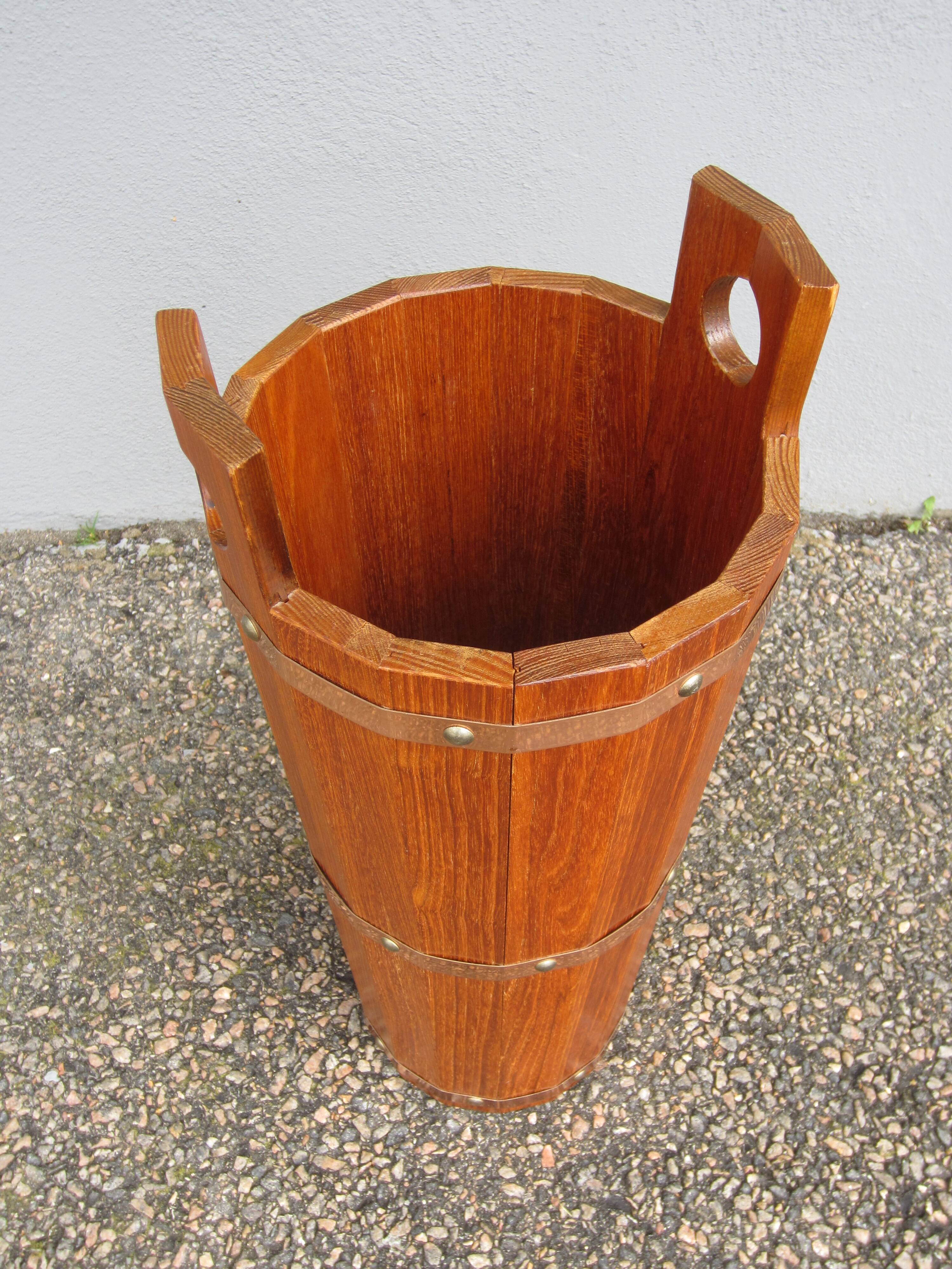 Scandinavian teak umbrella stand by JH Sävsjö