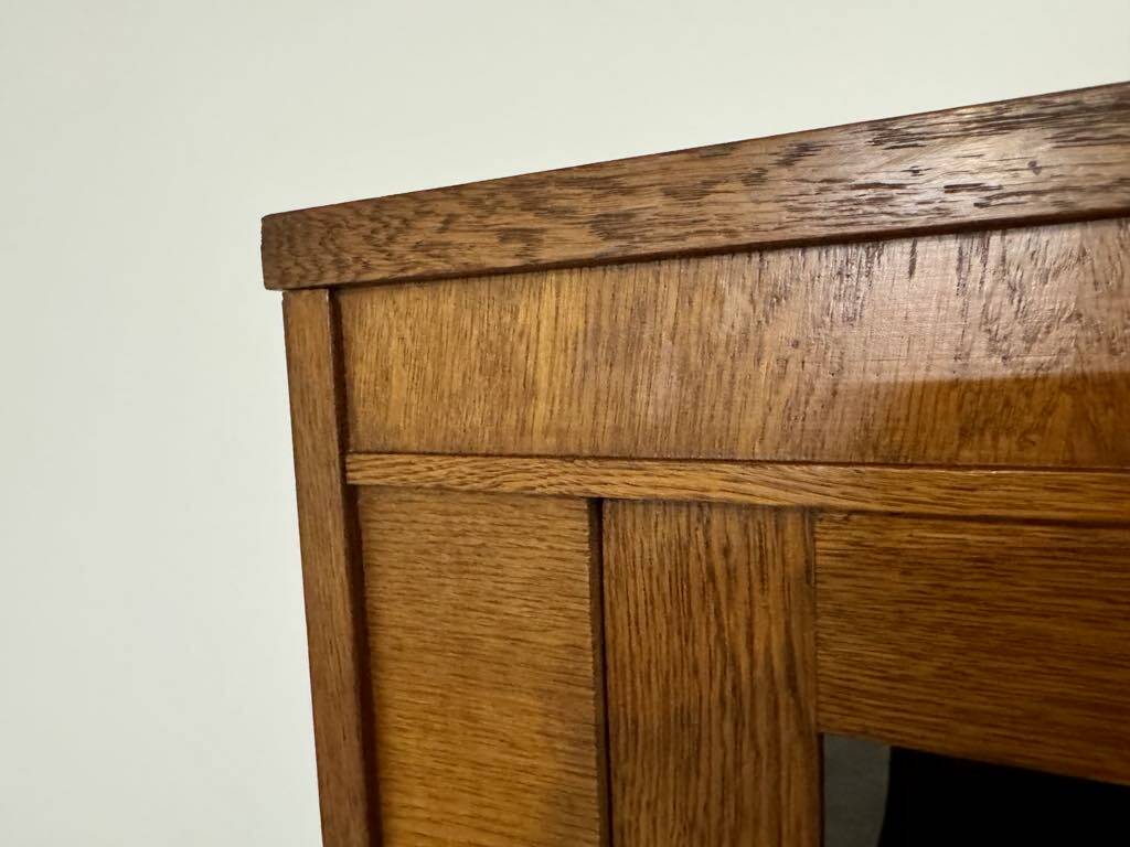 Small vintage art deco oak bookcase