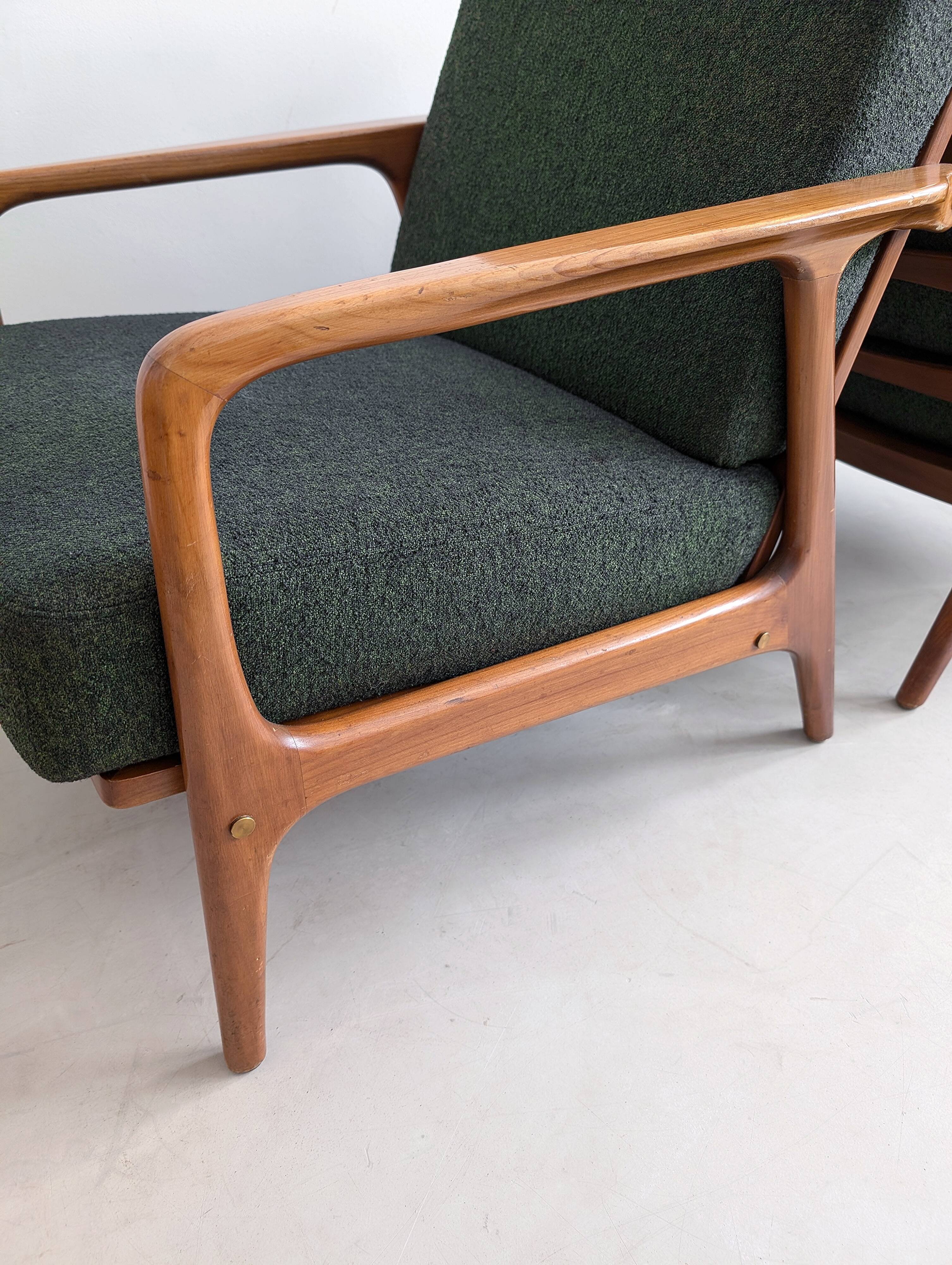 Forest Green Midcentury Armchairs 1960s