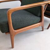 Fauteuils vert forêt du milieu du siècle des années 1960