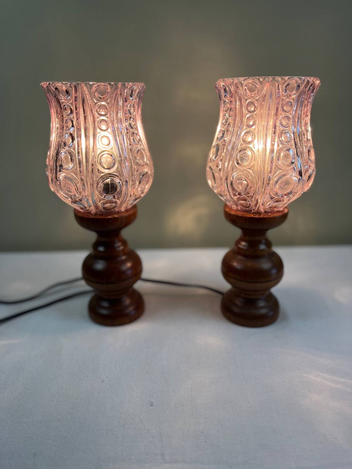 Art Deco bedside lamps