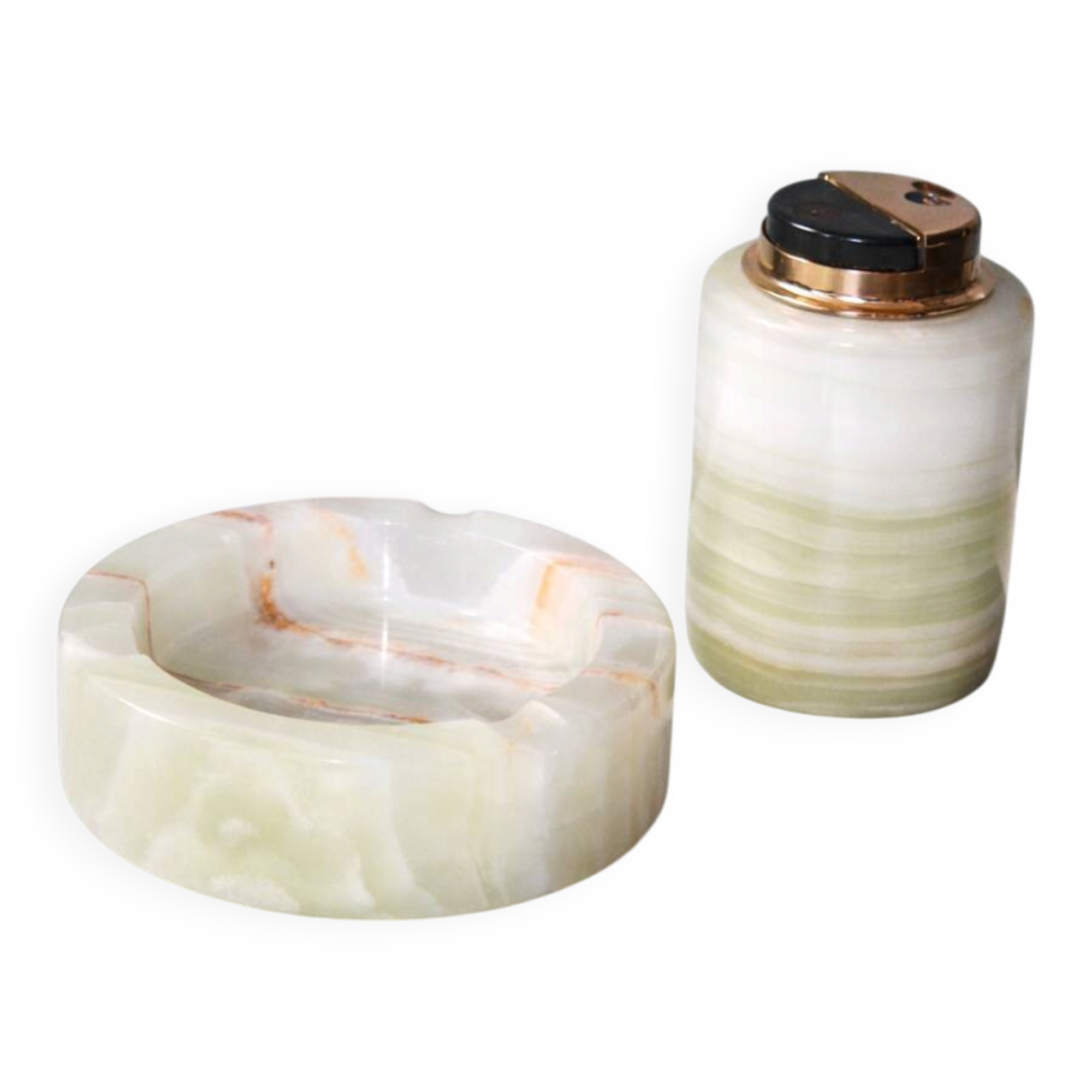 Vintage ashtray & table bookend in onyx - Art Deco period