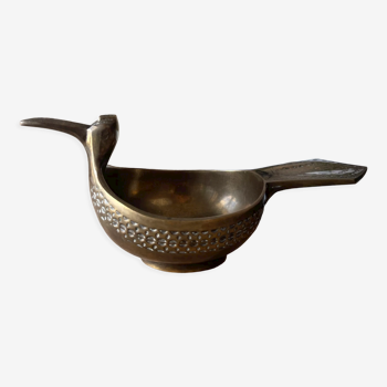 Old bronze cup in the shape of an Egyptian ibis bird 1970