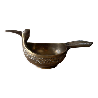 Old bronze cup in the shape of an Egyptian ibis bird 1970