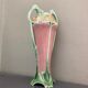 Art-nouveau splashy ceramic vase of flowers