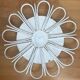 Mirror rattan sun vintage white 50cm