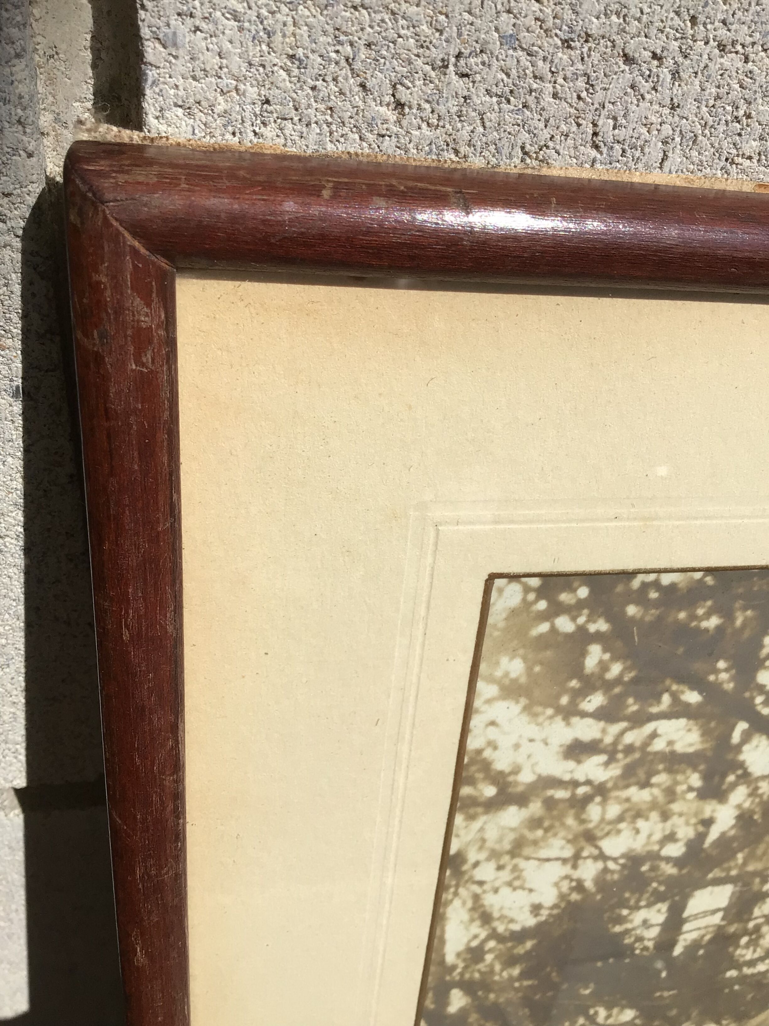 Sepia photo Elegant man circa 1910 framed