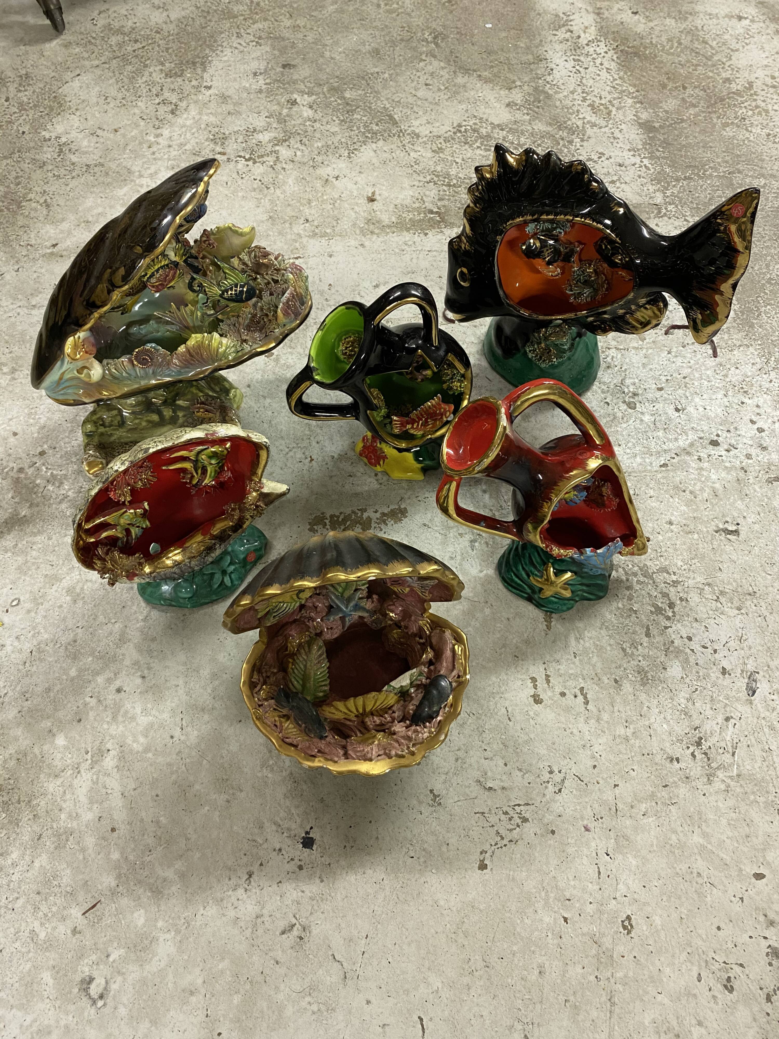 Vallauris ceramic lamp set