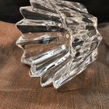 Small tulip pocket or signed crystal baguier, Scandinavian design by Jan Johanson Orrefors