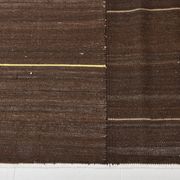 5x8 Dark Brown Ethnic Turkish Kilim Rug, 169x238Cm