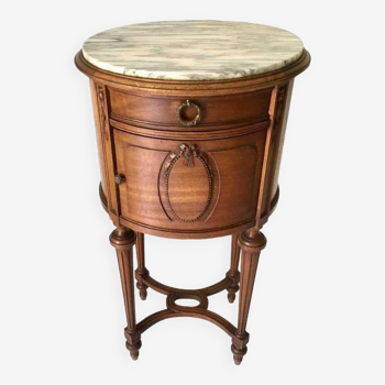 Louis XVI style round bedside table