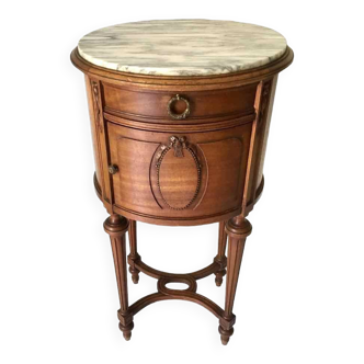Louis XVI style round bedside table