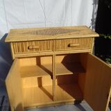 Small bar or buffet rattan
