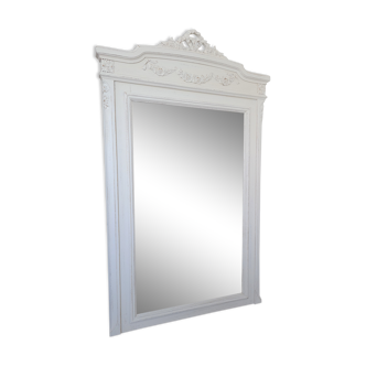 Miroir patiné blanc 87x145cm