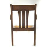 Antique Art Nouveau oak armchair Austria / Germany c.1910