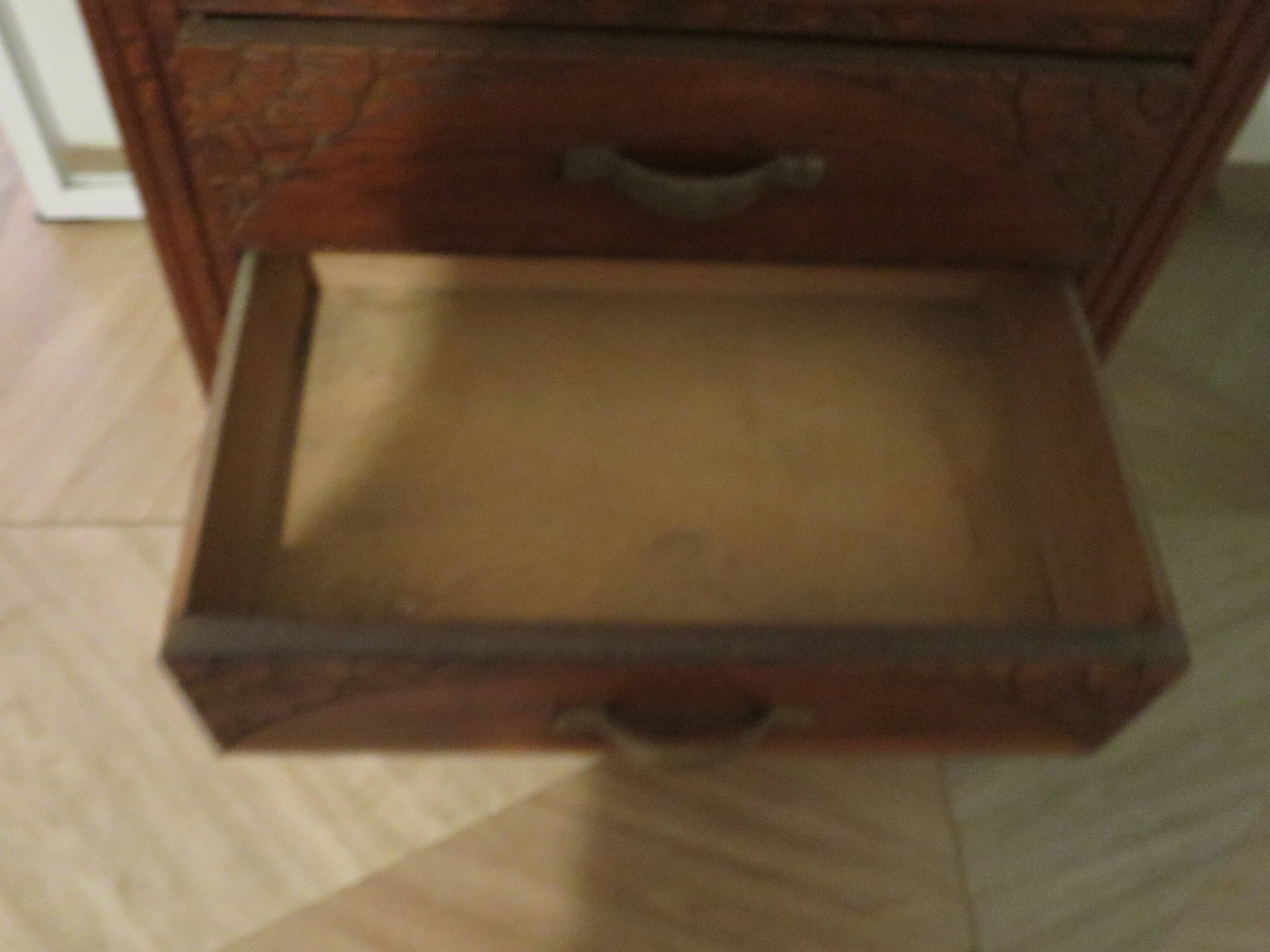 Art Deco Chest of Drawers - 5 drawers - 1950s - Carved wood - Pattern