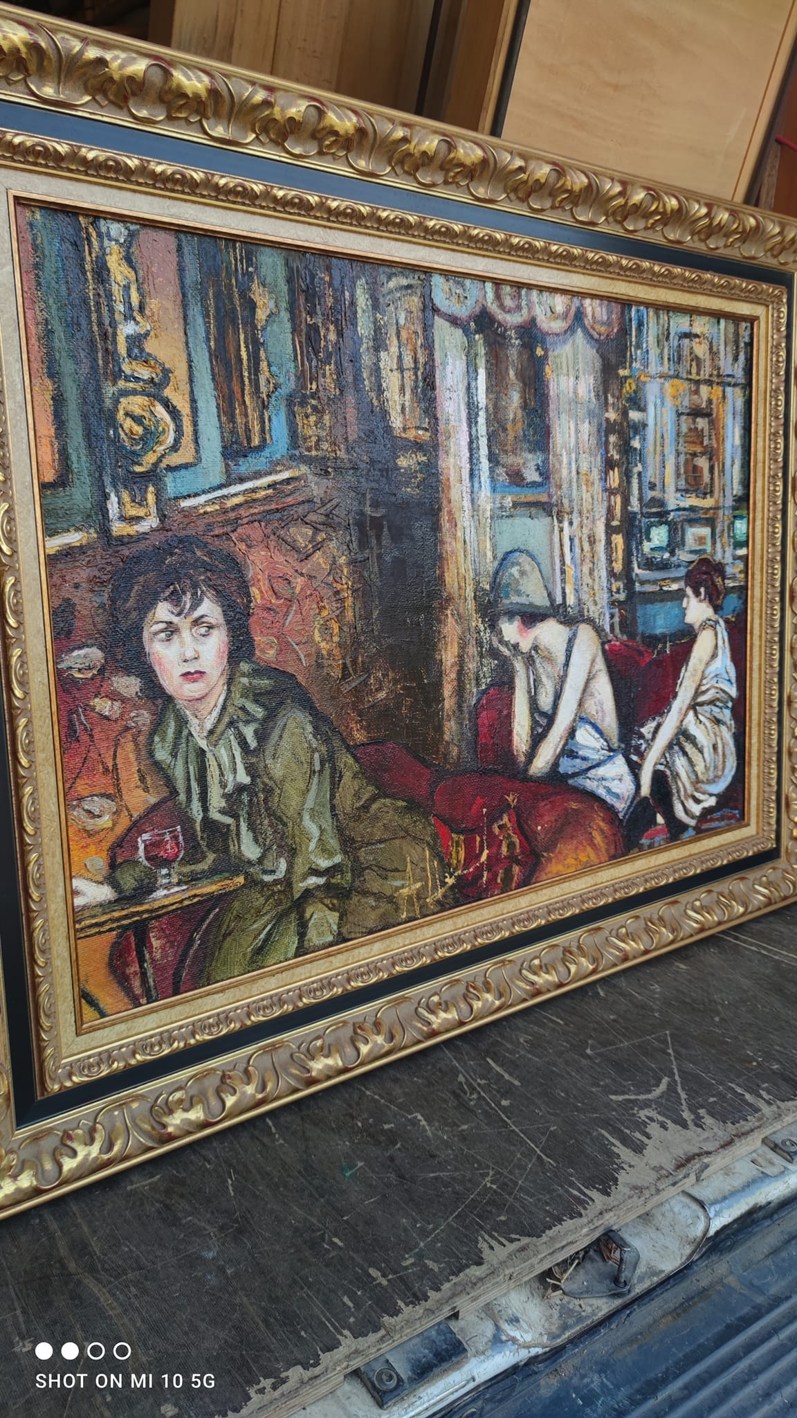 Painting in homage to Toulouse-Lautrec