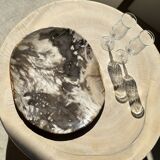 Very large pocket or dish in petrified wood