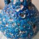 Blue ceramic jug