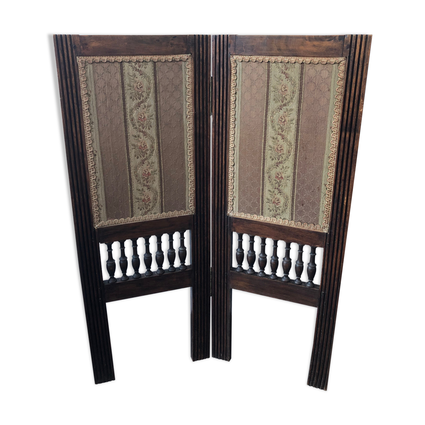Wood and fabric screen
