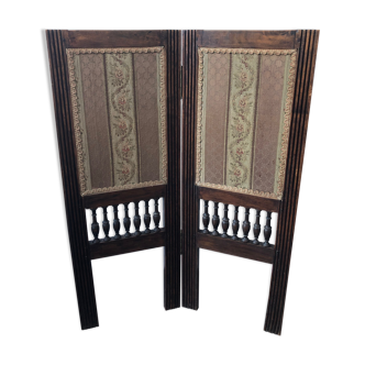 Wood and fabric screen
