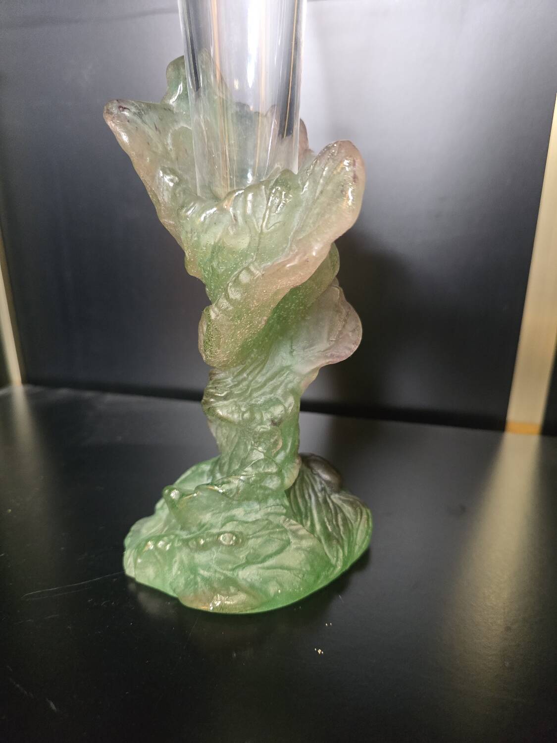 Soliflore "Nature" DAUM in glass paste and crystal, 1988