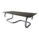 Space age coffee table in smoked glass from the 60s/70s