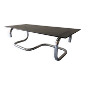Space age coffee table in smoked glass from the 60s/70s