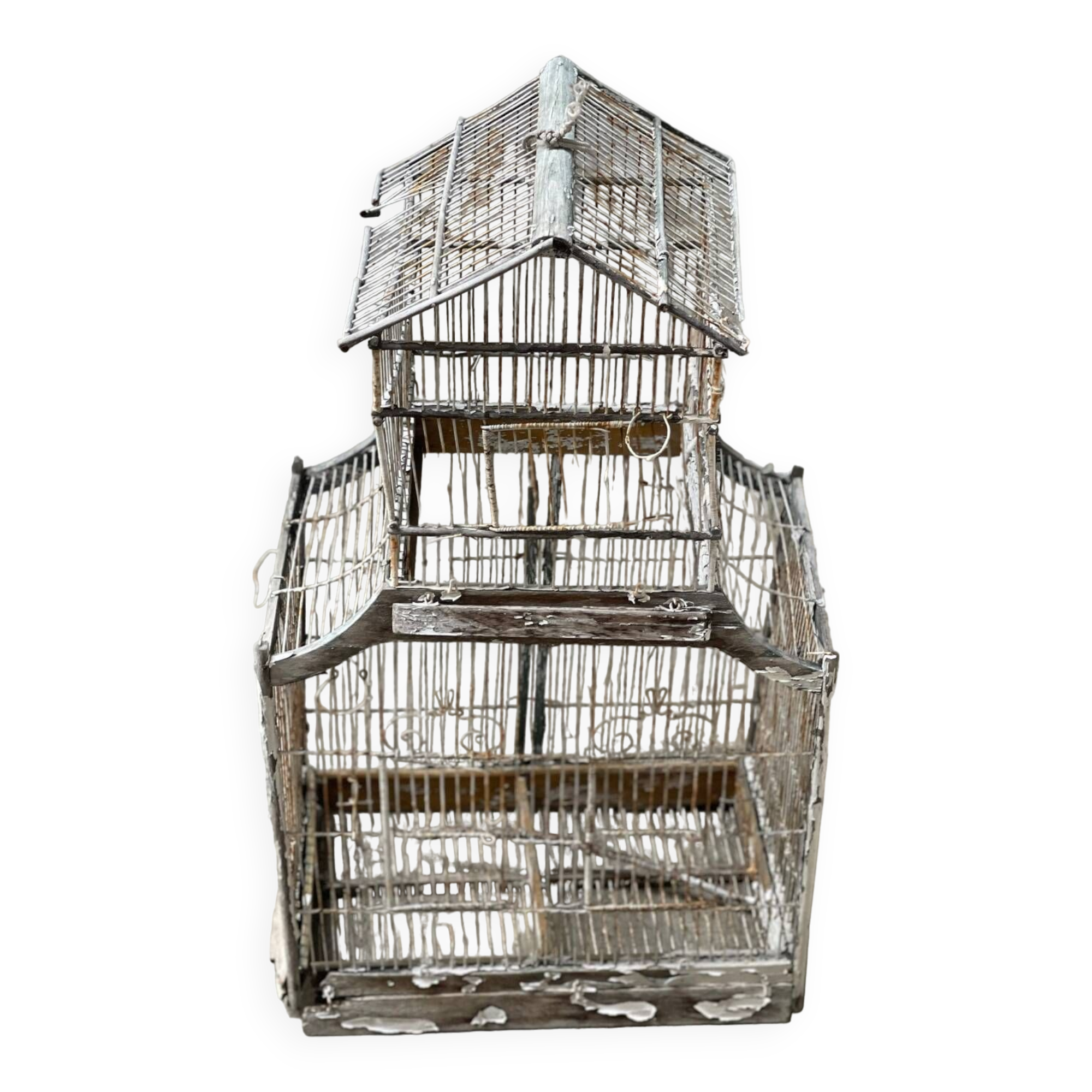 Old aviary/wooden garden bird cage 1930'