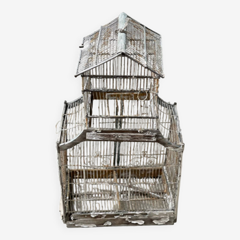 Old aviary/wooden garden bird cage 1930'