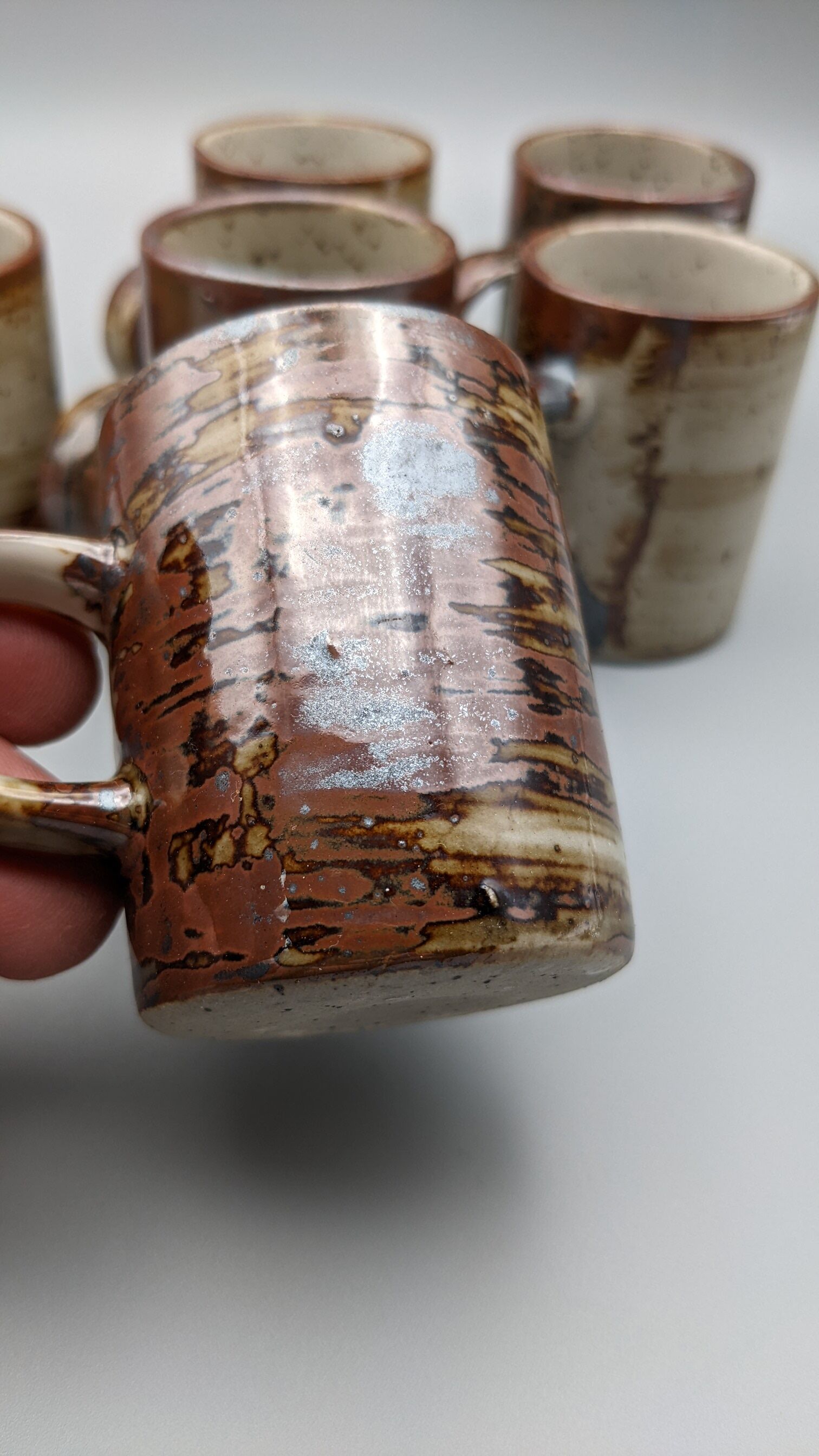 Lot de 6 tasses à café expresso Grès paysan Japon