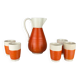 Vintage water service from Ceramiche Rometti Umbertide, Italy, 1930s, set of 6.
