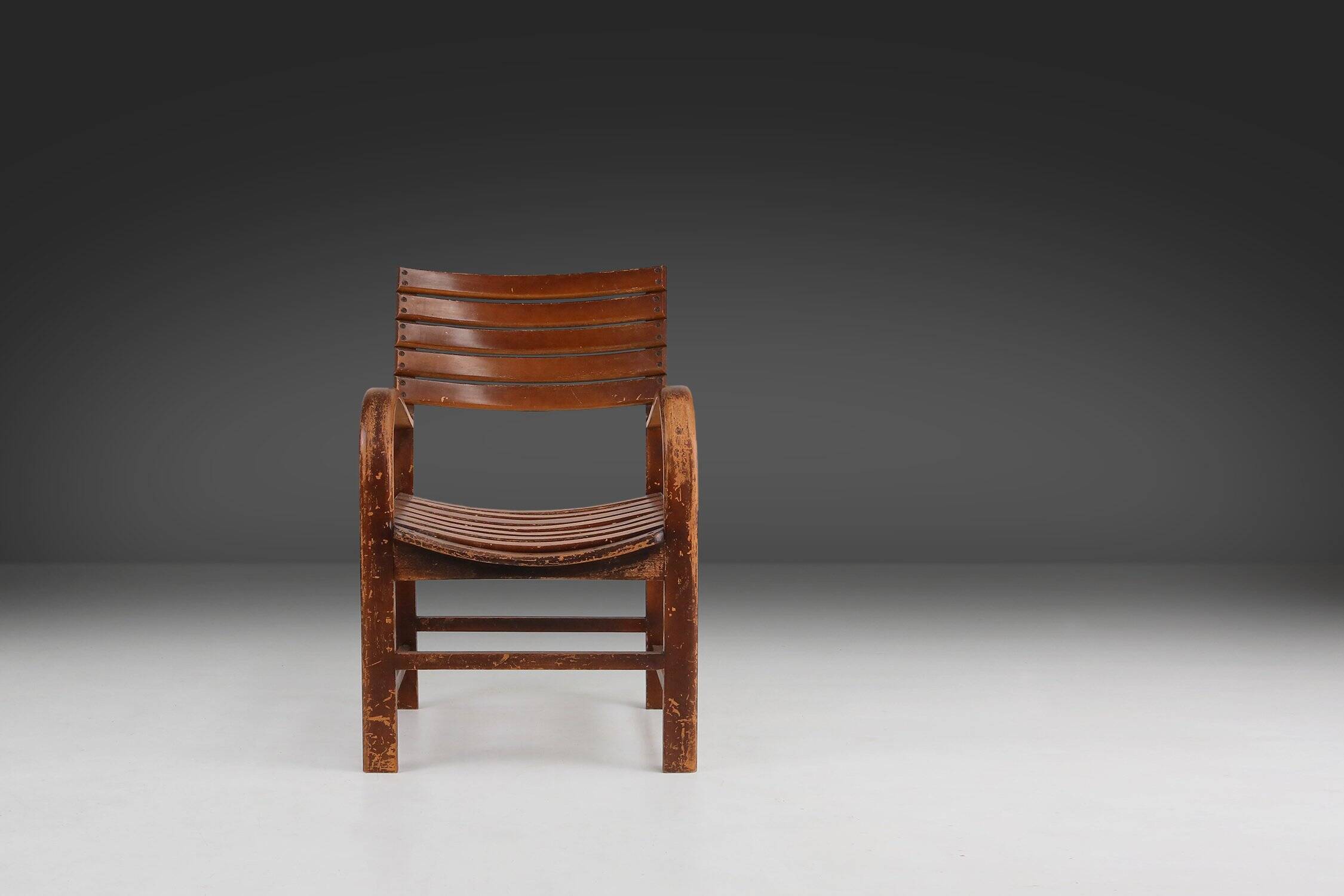 Art Deco Wooden Torck Armchair, France 1930s