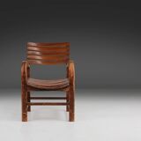 Art Deco Wooden Torck Armchair, France 1930s