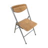 Metal folding chair and rope