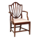 Fauteuil ancien style Regency en acajou et tissu, Angleterre, XIXe siècle