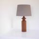 Grandes lampes de table danoises en teck des années 50, ensemble de 2