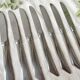7 Vintage stainless steel Art Deco style knives made in France