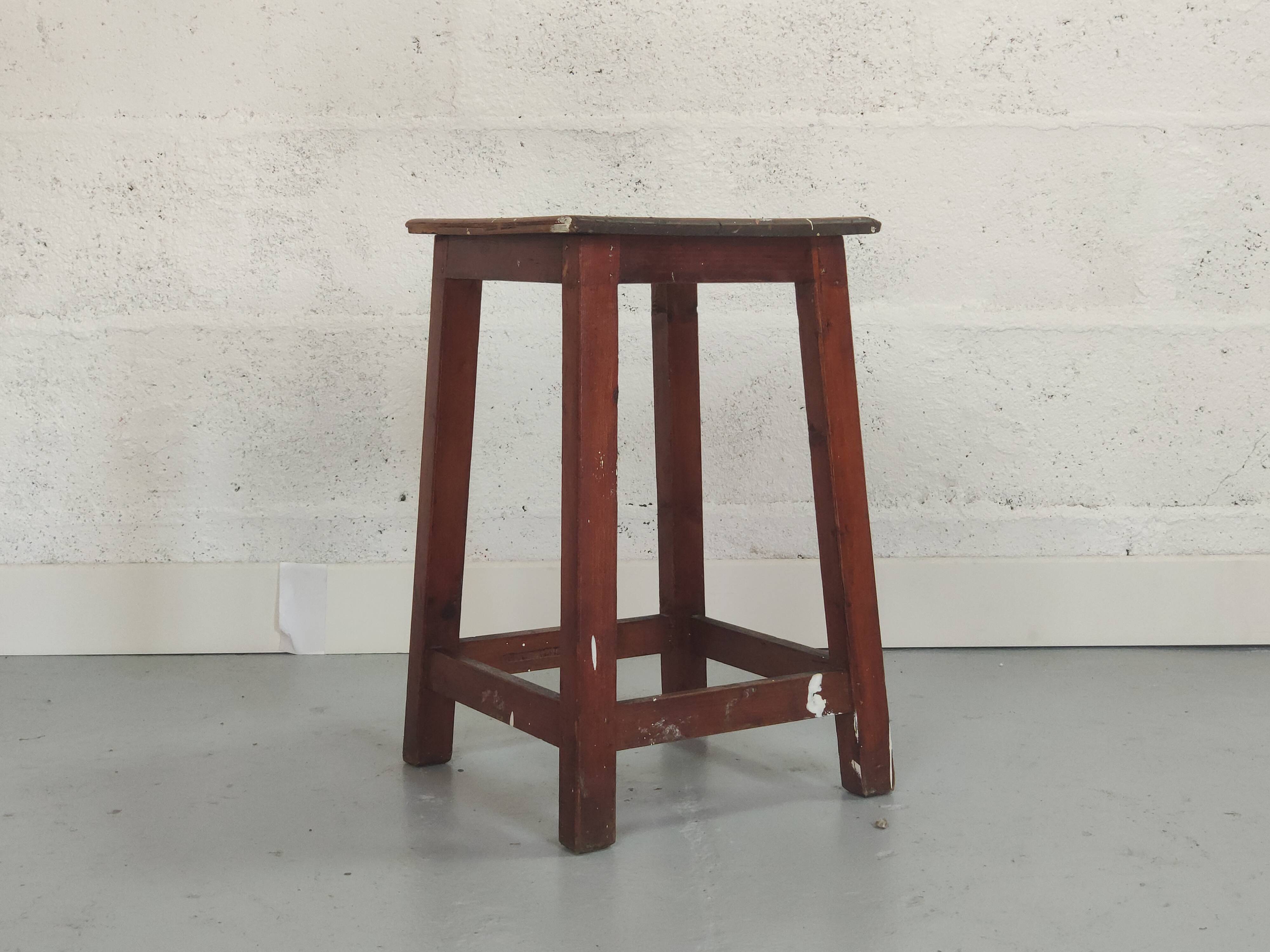 Vintage wooden painter's stool