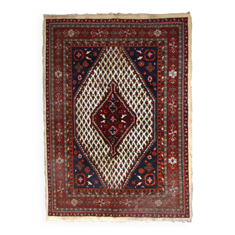 Tapis Hamadan Vintage du Moyen-Orient, Années 1970, Authentique et Patiné