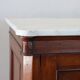 Rare Small Antique Wardrobe In Walnut And Marble Top, Italy 19th Century